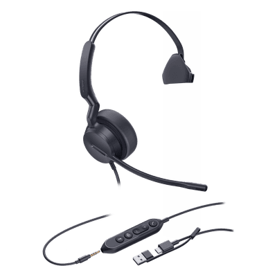Diadema Alámbrica UH42 SE Mono de Yealink Certificada para Microsoft Teams con USB-C/A