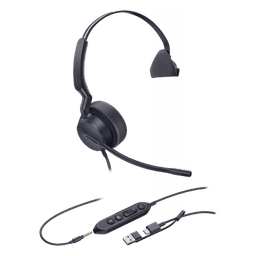 Diadema Alámbrica UH42 SE Mono de Yealink Certificada para Microsoft Teams con USB-C/A