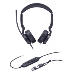 Yealink UH44 Dual, versión UC, cancelación de ruido con IA USB-C/A con indicador de ocupado