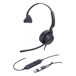 Auriculares Yealink UH42 Mono con cancelación de ruido por IA para Microsoft Teams, USB-C/A e indicador de ocupado