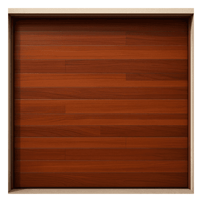 Puerta de Garage / Estilo Americano / Acabado Laminado Madera Clara / 10x8 Pies (3.05x2.44 m) / Aislamiento Poliuretano 42 mm