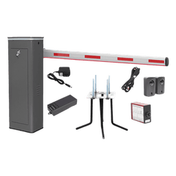 Kit Barrera Vehicular / Brazo Iluminado LED 3 m (9.8 ft) / Gabinete Gris / Operación Semi-Intensiva 150 Ciclos/Hora / Encoder 1.5 s / 110V