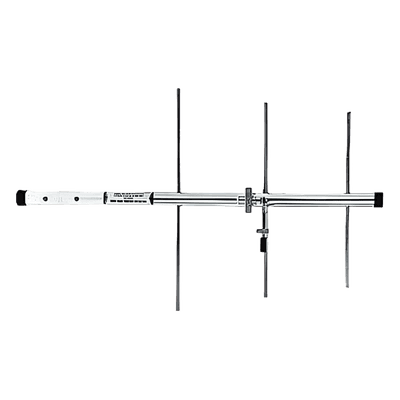 Antena base UHF / Direccional Yagi 3 elementos / 450-470 MHz / 7.1 dBi / 100 mph / 1.5 ft boom
