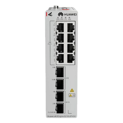 Switch Industrial PoE+ / 8 Puertos Gigabit / 2 SFP + 2 SFP+ 10G / Riel DIN / Redundancia 1+1 / -40 a 75°C / IP40