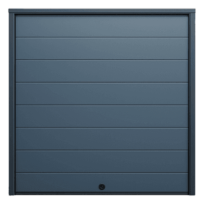 Puerta de Garage / Estilo Americano / 16×8 pies (4.9×2.4 m) / Aislada / Acabado Deluxe / Color Gris / Línea Central