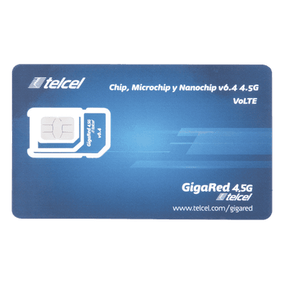 SIM TELCEL 6 GB mensual para dispositivos móviles 3G/4G (Telcel) 1 año de servicio (solo datos)