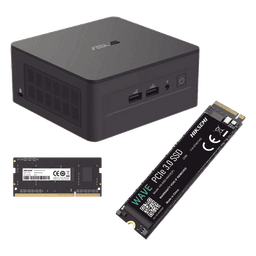 Kit / Mini PC NUC Barebone / Core i5 -1340P (13 Gen) / WiFi 6 y 2.5 GbE / Bluetooth / 16 GB RAM / 512 GB SSD / Sin S.O. / 4 Monitores / Incluye Fuente