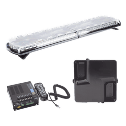 Kit de Sirena Vehicular H2 Covert, Bocina ultradelgada y Torreta 48" Serie 12 con 130 LED, dual color rojo/azul/claro/ambar, ideal para equipar unidades de policia