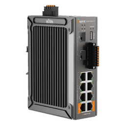 Switch PoE Industrial L2+ / 8 Puertos Gigabit PoE / 2 Puertos SFP 2.5G / 240W PoE Budget / 26Gbps Switching / -40°C~75°C / DIN-Rail