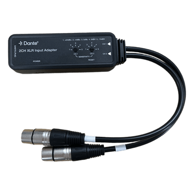 Extensor de Audio Dante® | 2CH XLR Input Adapter | Entrada XLR Balanceada/No Balanceada 2 Canales | Salida Digital Dante® 2CH | Latencia Configurable 1, 2 o 5 ms | Ancho de Banda 100M | Compatible con HDMI 1.4 | Protección ESD IEC 61000-4-2