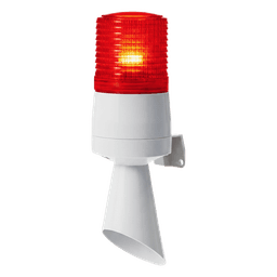 Torre de Señalización LED / Luz Ø60 mm (2.36 in) / Buzzer 95 dB / IP54 / 110 VCA / Rojo