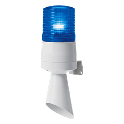 Luz LED de Advertencia / Patrones Fijo y Destellante / Buzzer 95 dB / 110 VCA / Diámetro 60 mm / Azul