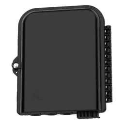 Caja de Empalme FTTx / 24 Fusiones / Splitter 1x8 SC/APC / 8 Acopladores SC/APC / 3 Puertos Troncal / IP65 / Interior-Exterior
