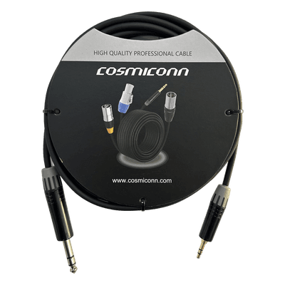 Cable 6.35mm a 3.5mm, conectores color negro MP3X-B - MTP3C-BG, length 3m