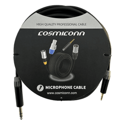 Cable 6.35mm a 3.5mm, conectores color negro MP3X-B - MTP3C-BG, length 5m