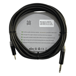 Cable 6.35mm a 3.5mm, conectores color negro MP3X-B - MTP3C-BG, length 5m