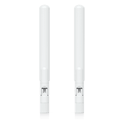 Par de Antenas Omnidireccionales Ideales para el UK-Ultra. Incluye dos Antenas de Doble Banda con 3 dBi en 2.4 GHz y 4 dBi en 5 GHz