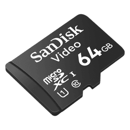 Memoria microSD SanDisk 64GB / Alta Resistencia / Videovigilancia / Clase 10