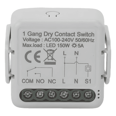 ZigBee Modulo switch relevador salida de Contacto Seco /  100-240V / 5A / 150W LED 