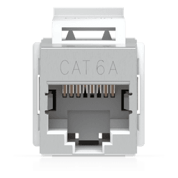 Keystone Coupler Cat6A Pass-Through para Cable Ethernet Preterminado, Instalación Snap-In en Patch Panel, Paquete con 12 Piezas