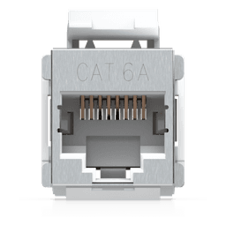 Keystone Coupler Cat6A Pass-Through para Cable Ethernet Preterminado, Instalación Snap-In en Patch Panel, Paquete con 12 Piezas