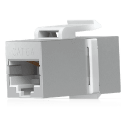 Keystone Coupler Cat6A Pass-Through para Cable Ethernet Preterminado, Instalación Snap-In en Patch Panel, Paquete con 12 Piezas