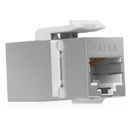Keystone Coupler Cat6A Pass-Through para Cable Ethernet Preterminado, Instalación Snap-In en Patch Panel, Paquete con 12 Piezas