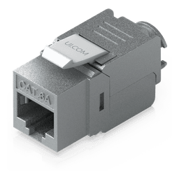 Keystone Jack Cat6A Tipo Toolless para Terminación sin Herramientas, Instalación Snap-In en Patch Panel, Paquete con 12 Piezas