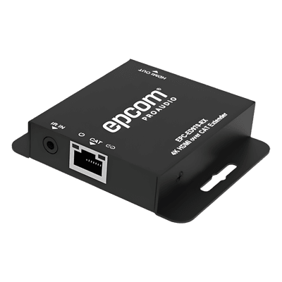 Receptor HDMI Extensor / 4K@30Hz a 40 m (131.2 ft) / 1080p a 70 m (229.7 ft) / HDCP 1.4 / Control IR Unidireccional / PoC / Puerto Loop HDMI