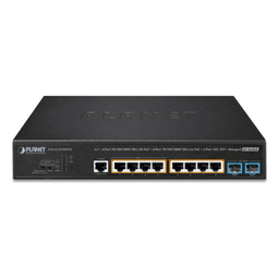 Switch Administrable L2+ AV / 4 Puertos PoE++ 95W + 4 Puertos PoE+ 32W + 2 SFP+ 10G / Presupuesto PoE 240W / Fanless / Dante y NDI