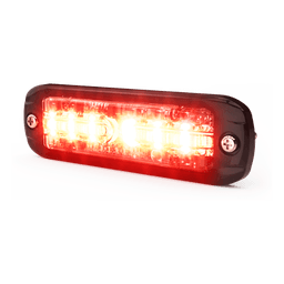 Luz de Advertencia LED Exterior / 18 LEDs / Tricolor Rojo-Azul-Blanco / Montaje Superficial / 12-24 VDC / 9-36 VDC / Óptica 360°
