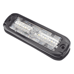 Luz de Advertencia LED Exterior / 18 LEDs / Tricolor Rojo-Azul-Blanco / Montaje Superficial / 12-24 VDC / 9-36 VDC / Óptica 360°
