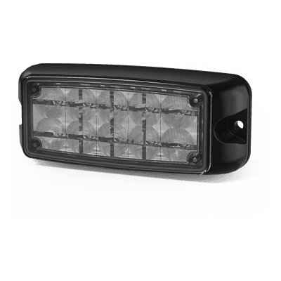 Luz LED de Advertencia / 10 LED de Alta Intensidad / Rojo/Azul / Montaje Superficial / 12-24 VDC / SAE Clase I / IP Resistente al Agua
