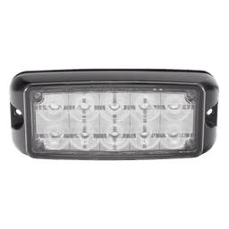 Luz LED de Advertencia / 10 LED de Alta Intensidad / Rojo/Azul / Montaje Superficial / 12-24 VDC / SAE Clase I / IP Resistente al Agua