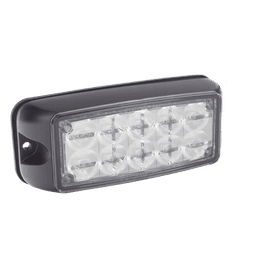 Luz LED de Advertencia / 10 LED de Alta Intensidad / Rojo/Azul / Montaje Superficial / 12-24 VDC / SAE Clase I / IP Resistente al Agua