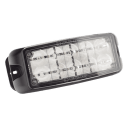 Luz LED de Advertencia / 10 LED de Alta Intensidad / Rojo/Azul / Montaje Superficial / 12-24 VDC / SAE Clase I / IP Resistente al Agua