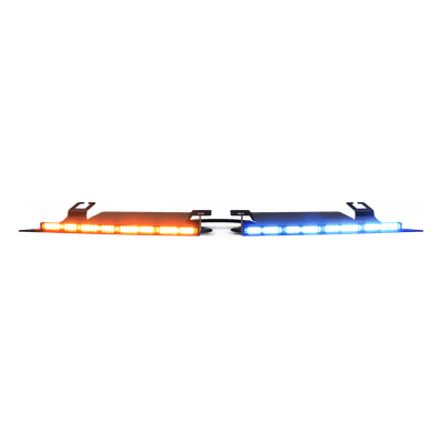 Visera Interior Rojo-Blanco/Azul-Blanco 144 LED Con Luces De Penetración incluye Bracket Ford Police Interceptor, Necesario agregar CZMATSIBSYS