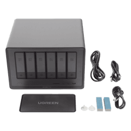 NAS UGREEN NASync DXP6800 Pro / Intel Core i5-1235U 10 Núcleos / 6 Bahías SATA + 2 M.2 NVMe / 2 Puertos Thunderbolt 4 / 2 Puertos 10GbE / 8K HDMI / PCIe 4.0 x4 / DDR5 Hasta 64GB / Compatibilidad Multiplataforma