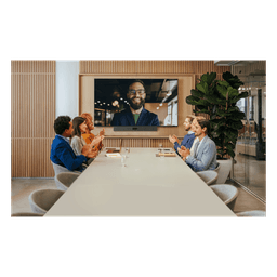 Barra de Videoconferencia / Triple Cámara 50 MP / 16 Micrófonos MEMS 10 m (32.8 ft) / 4 Altavoces 5W 97 dBSPL / Android Integrado / Modo BYOD / Microsoft Teams / Zoom / RingCentral