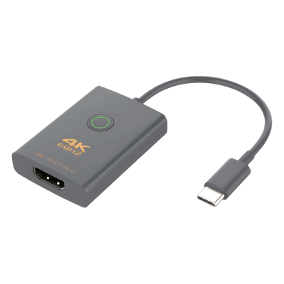 Adaptador USB-C a HDMI con Seguridad de Un Clic | Resolución 4K Ultra HD 60Hz | HDMI 2.0b 18 Gbps | DP 1.2a | Silenciamiento de Video Instantáneo | Protección ESD ±8kV | Audio 7.1 Canales | Compatibilidad Universal