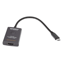 Adaptador USB-C a HDMI con Seguridad de Un Clic | Resolución 4K Ultra HD 60Hz | HDMI 2.0b 18 Gbps | DP 1.2a | Silenciamiento de Video Instantáneo | Protección ESD ±8kV | Audio 7.1 Canales | Compatibilidad Universal