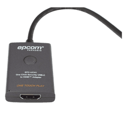 Adaptador USB-C a HDMI con Seguridad de Un Clic | Resolución 4K Ultra HD 60Hz | HDMI 2.0b 18 Gbps | DP 1.2a | Silenciamiento de Video Instantáneo | Protección ESD ±8kV | Audio 7.1 Canales | Compatibilidad Universal