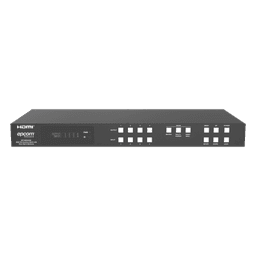 Switch de Video Matrix 4x4 HDMI 2.0 | 18Gbps Ancho de Banda | 4K2K@60Hz Resolución | 4 Entradas 4 Salidas HDMI | Audio LPCM y Dolby Digital | Control TCP-IP y RS-232 | Conectores Phoenix para Audio | Metal Enclosure