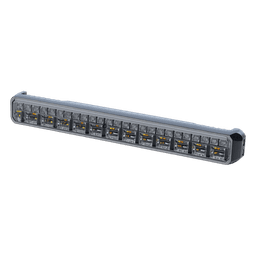 Luz Auxiliar de 45 LED, Top Rojo, Tricolor Rojo/Azul/Blanco, 11.42", Lente Transparente, SAE