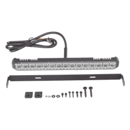 Luz Auxiliar de 45 LED, Top Rojo, Tricolor Rojo/Azul/Blanco, 11.42", Lente Transparente, SAE