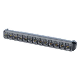 Luz Auxiliar LED / 45 LEDs Tricolor / 11.42" / Lente Transparente / SAE / 12-24 VDC / Halo Rojo