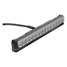 Luz Auxiliar LED / 45 LEDs Tricolor / 11.42" / Lente Transparente / SAE / 12-24 VDC / Halo Rojo