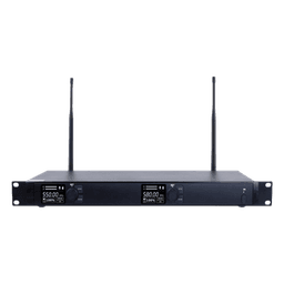 Receptor Inalámbrico Dual Canal / U-Band Digital / 4 Bandas 470-830 MHz / Modulación pi/4-DQPSK / Pantalla TFT-LCD 2.2" / Anti-Interferencia ID Code Pilot / Salidas Balanceadas y Desbalanceadas / Ecualización Ajustable