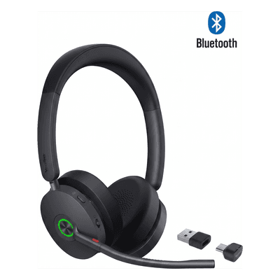 Auriculares estéreo Yealink BH74 edición UC / Bluetooth 5.3 con adaptador USB C&A / Cancelación activa de ruido / 6 micrófonos