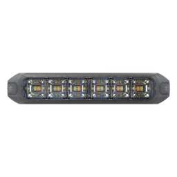 Luz Auxiliar Moldeable / 12 LED Dual Color Rojo/Claro / IP67 / Flexión 120° / Certificación SAE y ECE